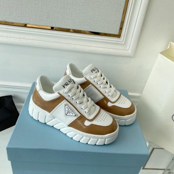 Prada Women's Gabardine Sneakers Brown For Women LV
