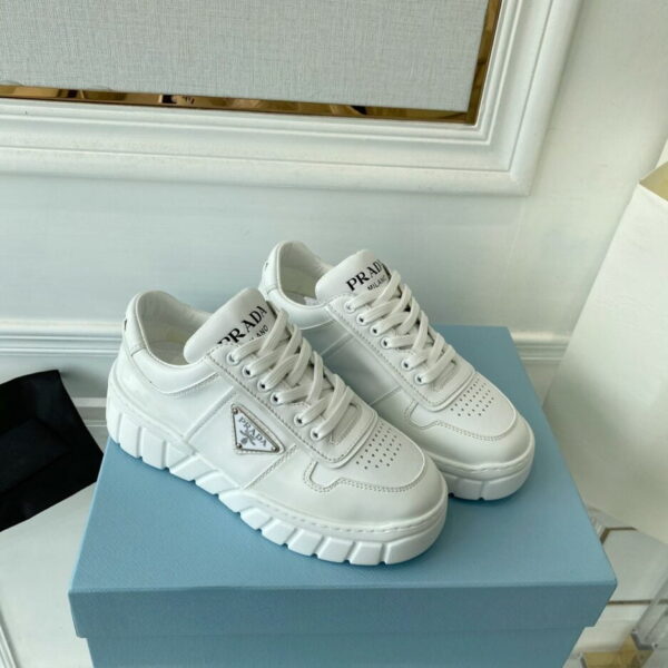 Prada Women's Gabardine Sneakers White For Women LV