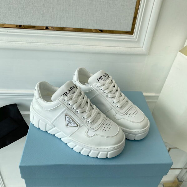 Prada Women's Gabardine Sneakers White For Women LV