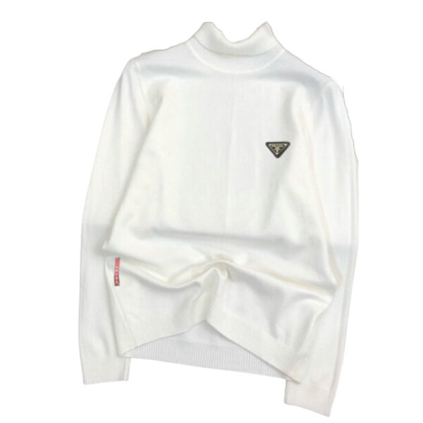 Prada Wool Sweater Pullover White For Men