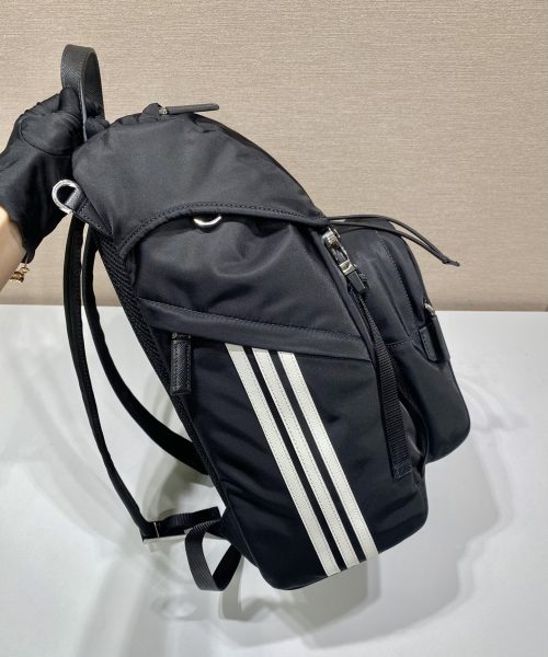 Prada x Adidas Re-Nylon And Saffiano Backpack Black For Women, Women's Bags 17.7in/45cm