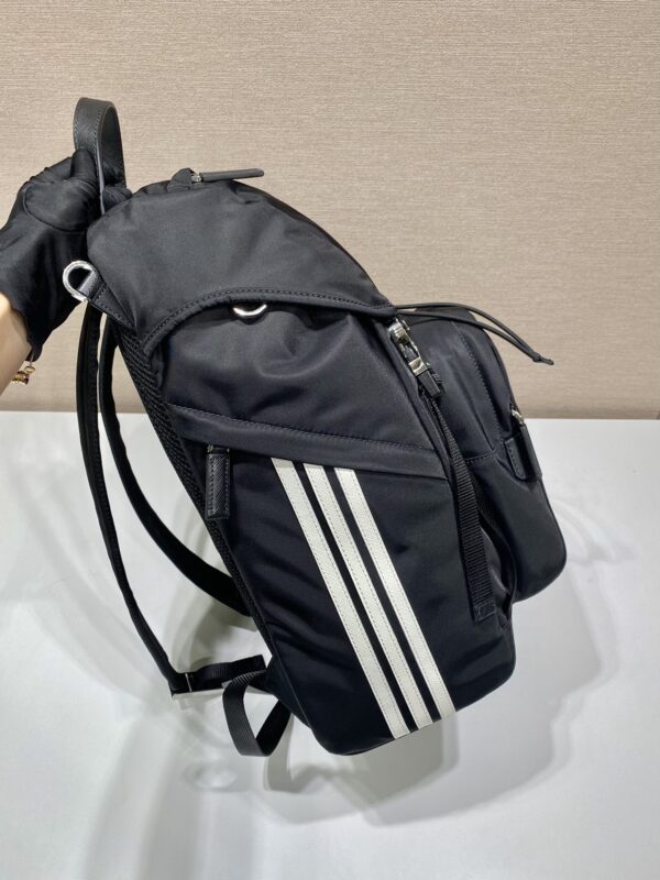 Prada x Adidas Re-Nylon And Saffiano Backpack Black For Women, Women's Bags 17.7in/45cm