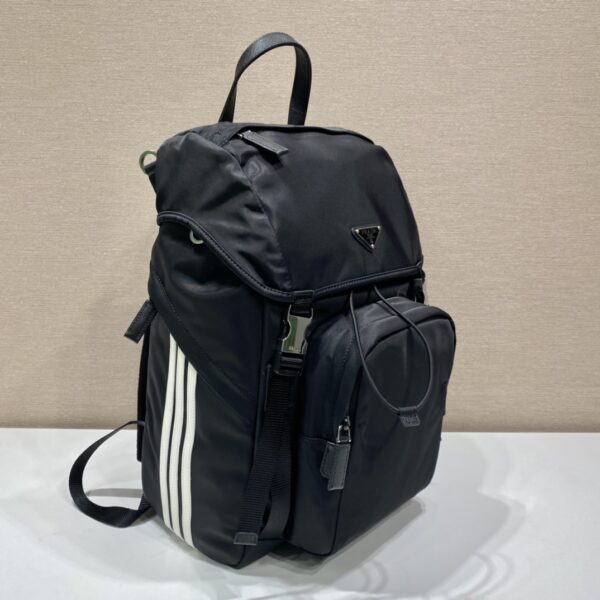 Prada x Adidas Re-Nylon And Saffiano Backpack Black For Women, Women's Bags 17.7in/45cm