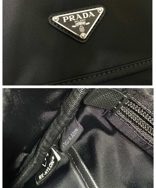 Prada x Adidas Re-Nylon And Saffiano Backpack Black For Women, Women's Bags 17.7in/45cm