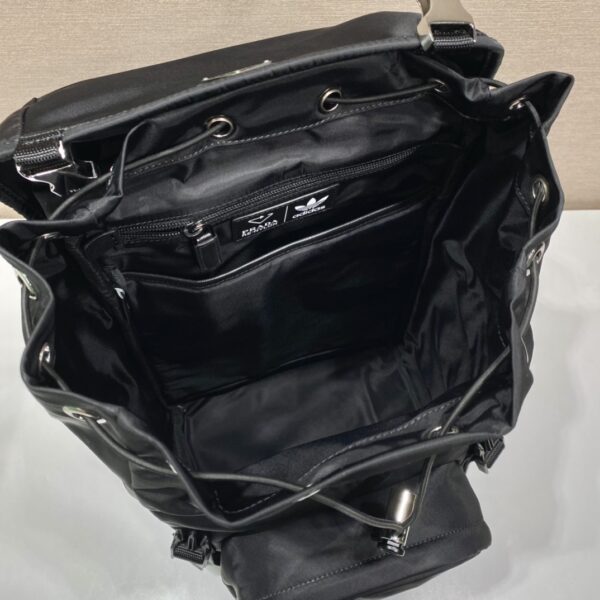 Prada x Adidas Re-Nylon And Saffiano Backpack Black For Women, Women's Bags 17.7in/45cm