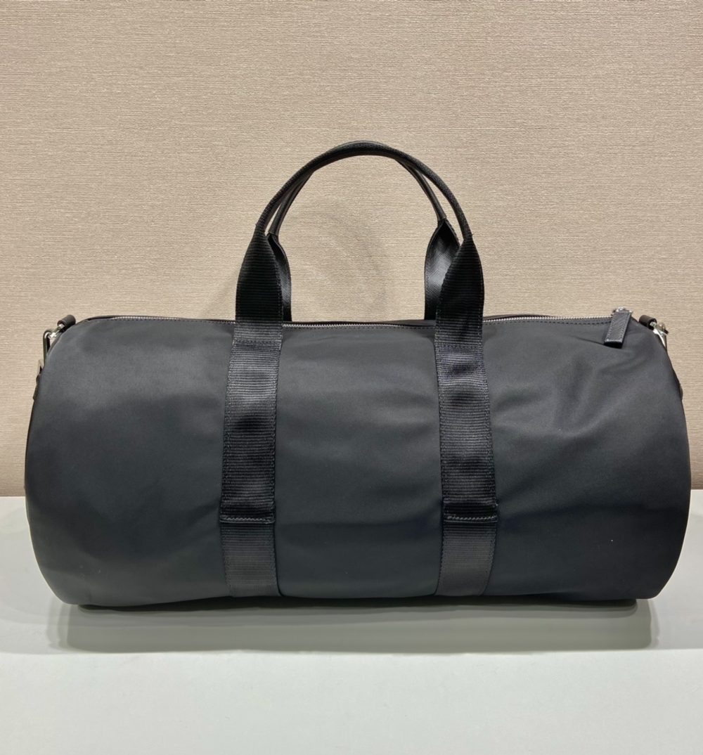 Prada x Adidas Re-Nylon Duffle Bag Black For Women, Women's Bags 19.7in/50cm