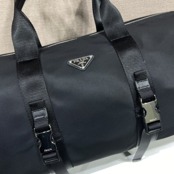 Prada x Adidas Re-Nylon Duffle Bag Black For Women, Women's Bags 19.7in/50cm