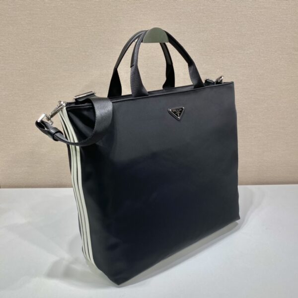 Prada x Adidas Re-Nylon Shopping Bag Black For Women, Women's Bags 15.7in/40cm