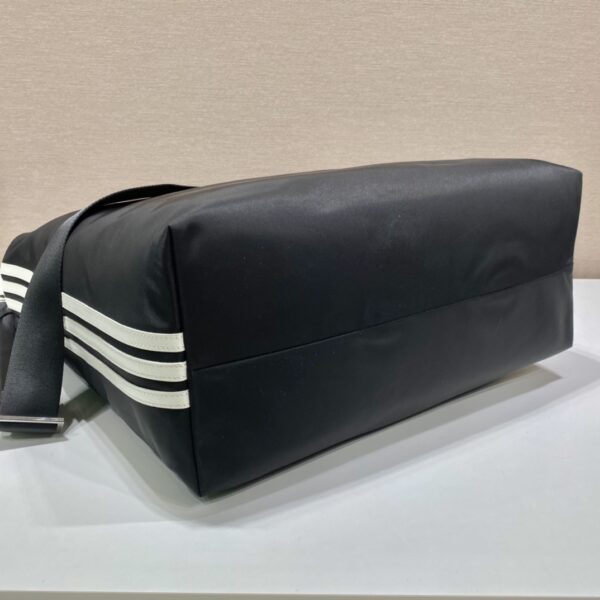 Prada x Adidas Re-Nylon Shopping Bag Black For Women, Women's Bags 15.7in/40cm