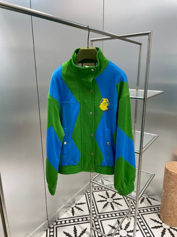 Rabbit Embroidered Patch Jacket And Shorts Green For Women