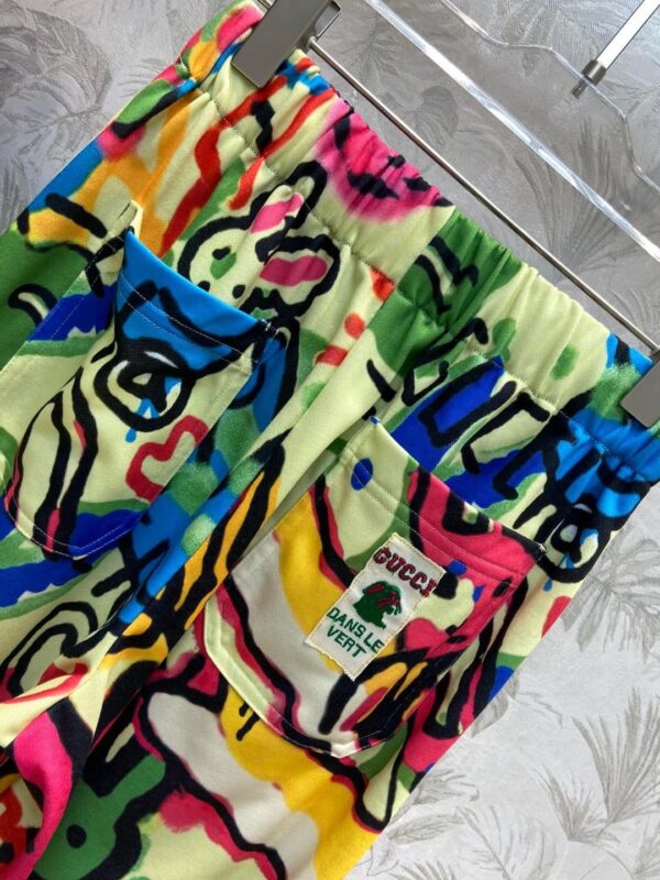 Rabbit Print Jacket And Pants Multicolor For Women