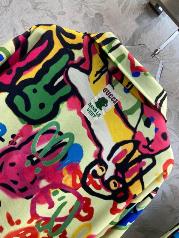 Rabbit Print Jacket And Pants Multicolor For Women