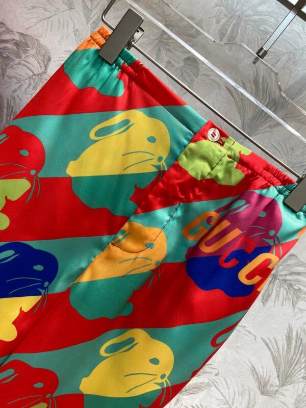 Rabbit Print Shirt And Shorts Multicolor For Women