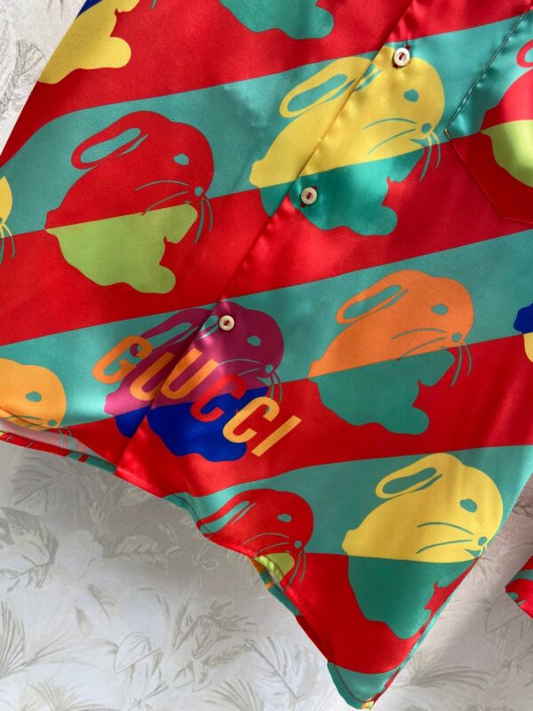 Rabbit Print Shirt And Shorts Multicolor For Women