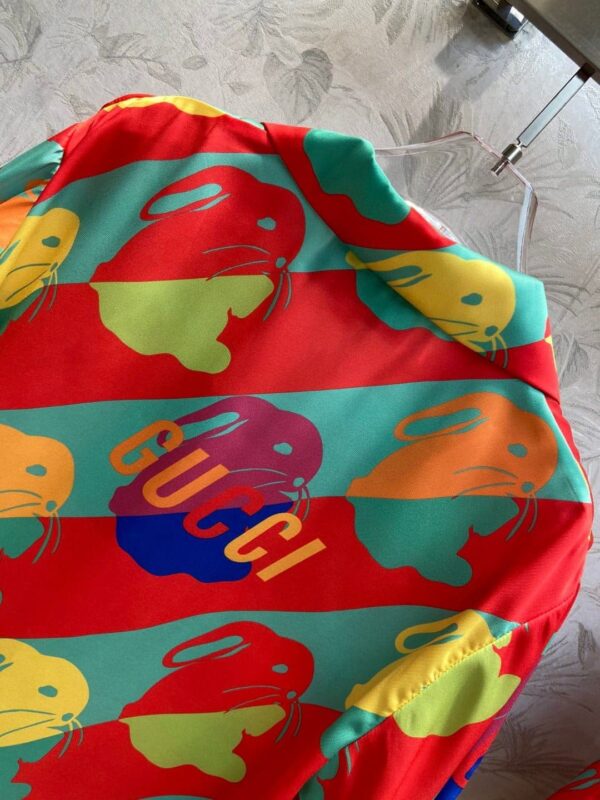 Rabbit Print Shirt And Shorts Multicolor For Women