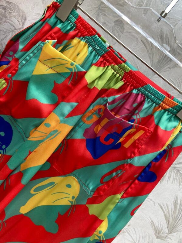Rabbit Print Shirt And Shorts Multicolor For Women