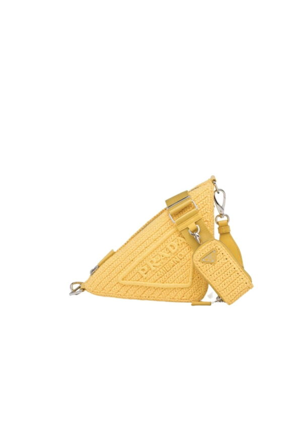 Raffia Prada Triangle Bag Yellow For Women 1BH190_2A2T_F0010_V_DRO