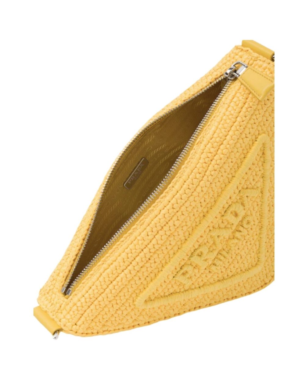 Raffia Prada Triangle Bag Yellow For Women 1BH190_2A2T_F0010_V_DRO