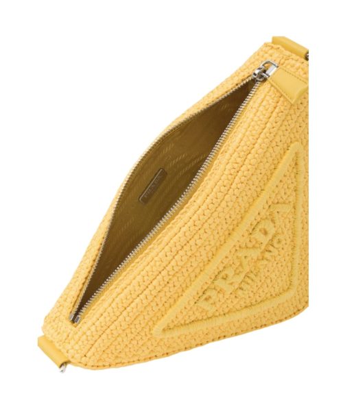 Raffia Prada Triangle Bag Yellow For Women 1BH190_2A2T_F0010_V_DRO