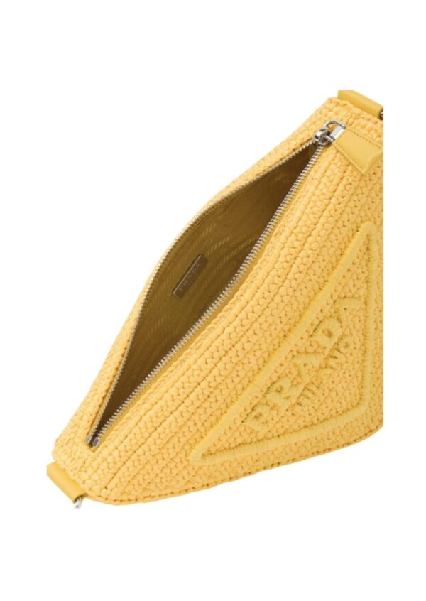 Raffia Prada Triangle Bag Yellow For Women 1BH190_2A2T_F0010_V_DRO