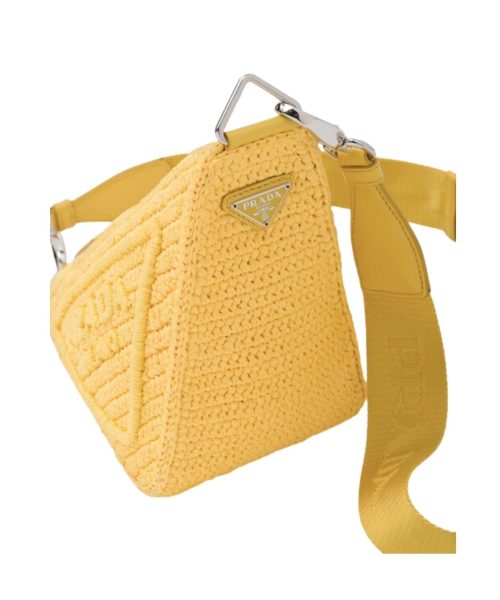 Raffia Prada Triangle Bag Yellow For Women 1BH190_2A2T_F0010_V_DRO