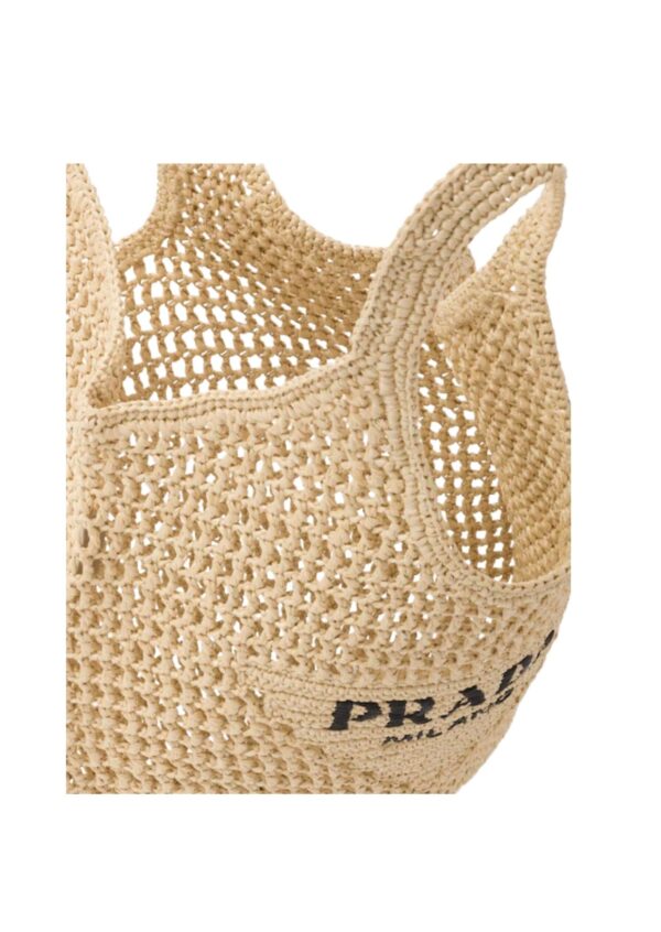 Raffia Tote Bag Beige For Women 1BG424_2A2T_F0018_V_OOO