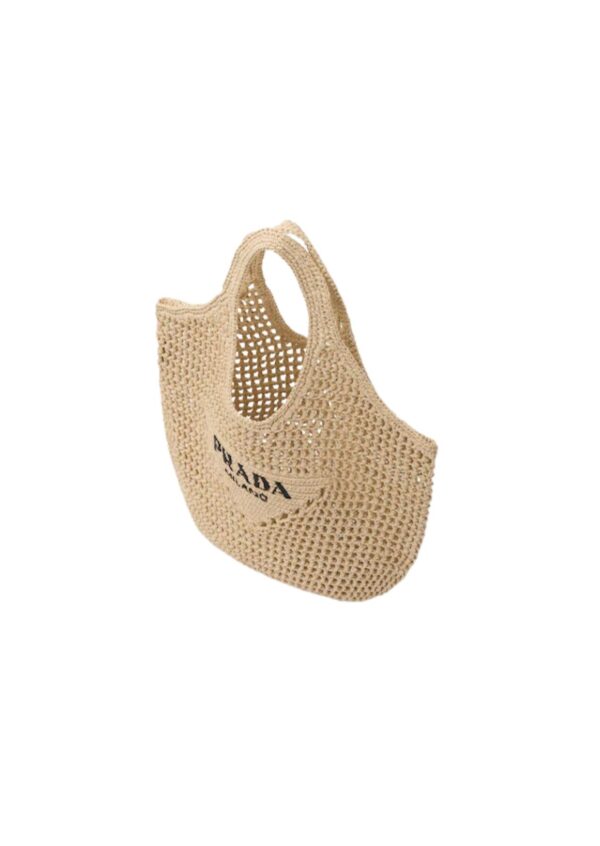 Raffia Tote Bag Beige For Women 1BG424_2A2T_F0018_V_OOO
