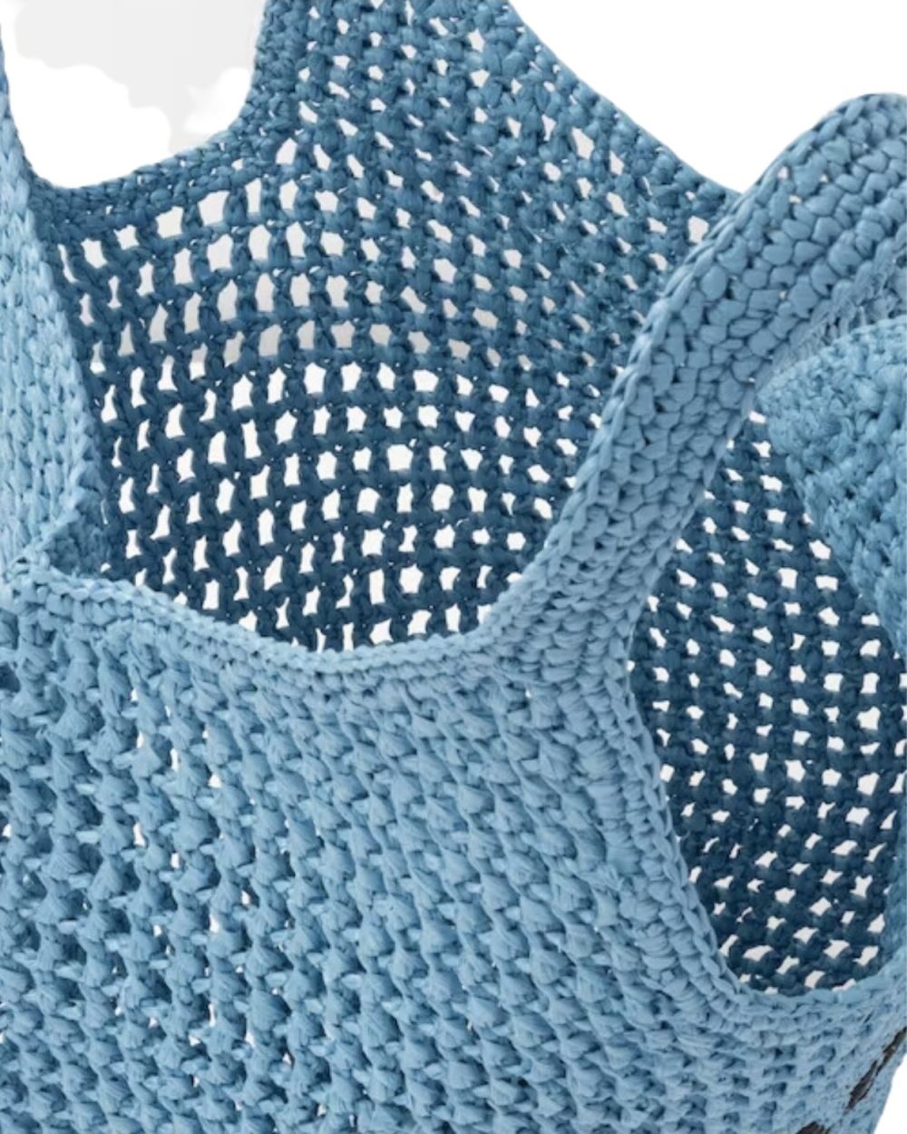 Raffia Tote Bag Blue For Women 1BG424_2A2T_F0076_V_OOO