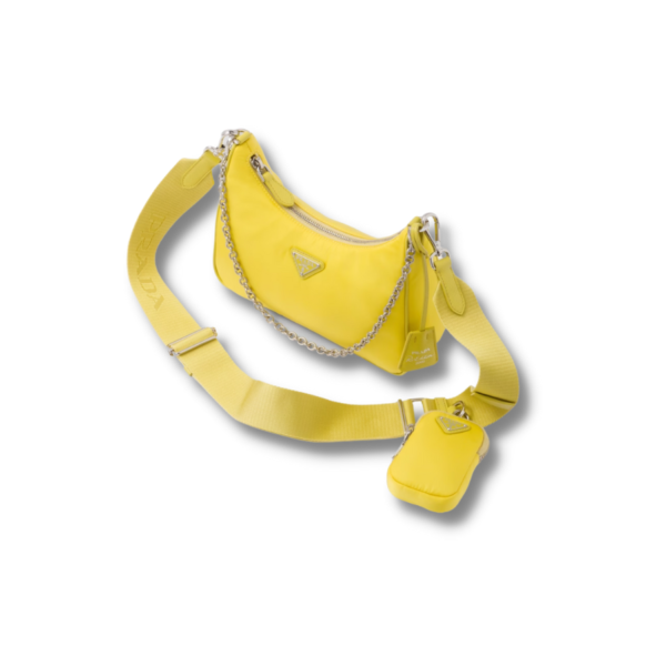 Re-Edition 2005 Re-Nylon Bag Citron Green For Women