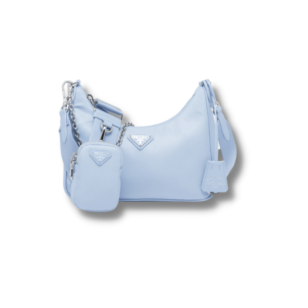 Re-Edition 2005 Re-Nylon Bag Light Blue For Women - 1BH204_R064_F0076_V_V9L