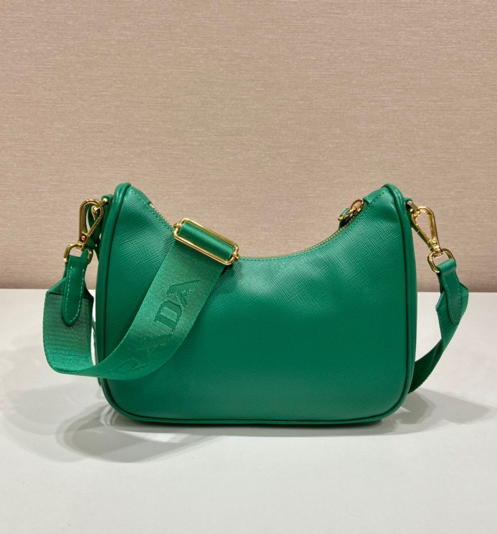 Re-Edition 2005 Saffiano Bag In Green For Women 8.6 in/ 22 cm 1BH204_NZV_F0PCL_V_V2M