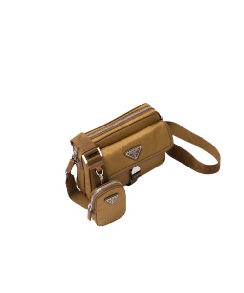 Re-Nylon And Saffiano Shoulder Bag Brown For Women 2VH133_2DMH_F0005_V_XMP