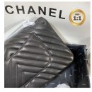 1:1 Replica Chanel Chevron Classic Handbag Black For Women 10.2in/26cm