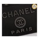 1:1 Replica Chanel Large Deauville Pearl Tote Bag Black For Women 15in/38cm A66941