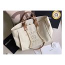 1:1 Replica Chanel Large Deauville Pearl Tote Bag White For Women 15in/38cm A66941
