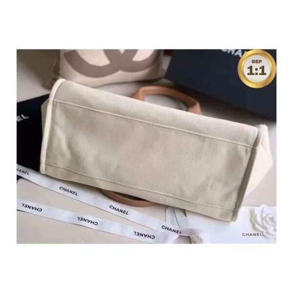 1:1 Replica Chanel Large Deauville Pearl Tote Bag White For Women 15in/38cm A66941