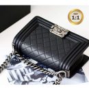 1:1 Replica Chanel Mini Classic Flapbag Black For Women 20cm/7.9 in
