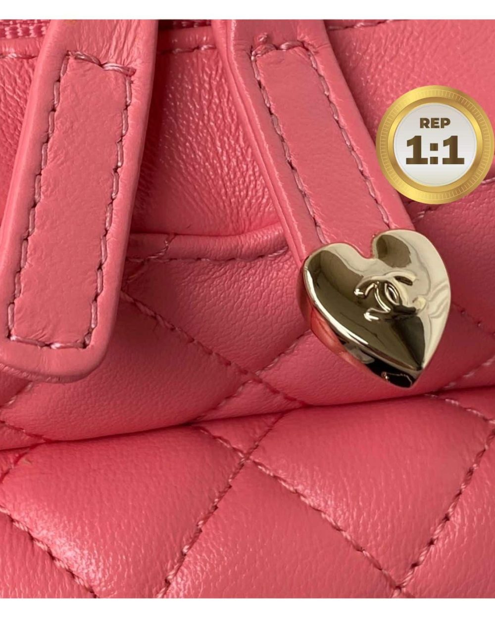 1:1 Replica Chanel Mini Heart Bag Coral Pink For Women 7in/18cm AS3191 B07958 NH621