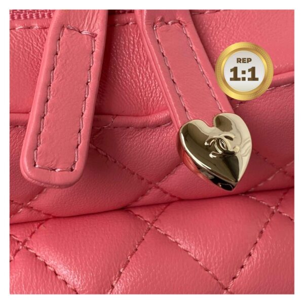 1:1 Replica Chanel Mini Heart Bag Coral Pink For Women 7in/18cm AS3191 B07958 NH621