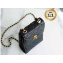 1:1 Replica Chanel Quilted Phone Holder Bag Black For Women 17cm/6.6in