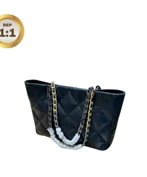 1:1 Replica Chanel Shopping Chanel Bag 19 Black For Women 16in/41cm