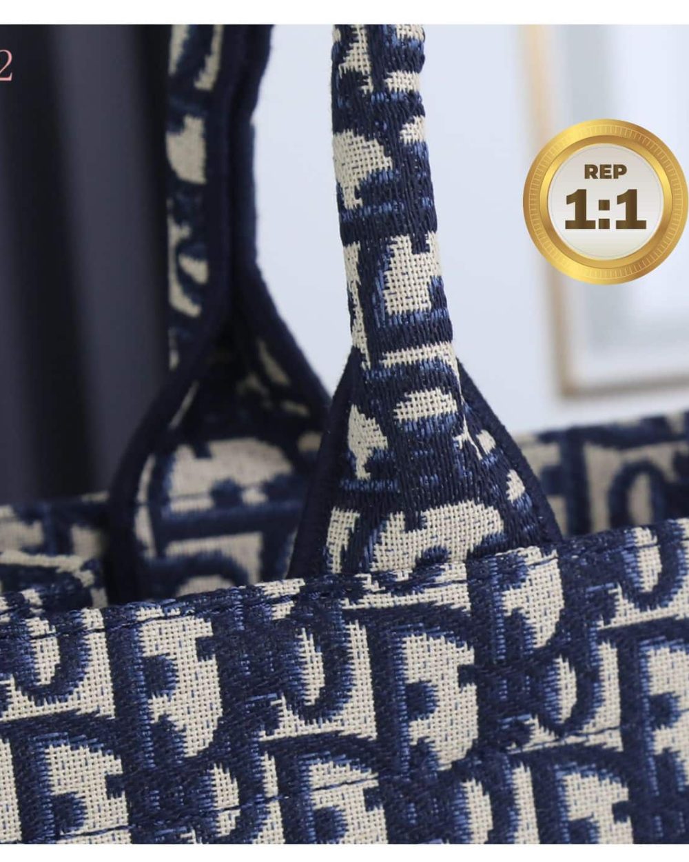 1:1 Replica Christian Dior Medium Dior Book Tote Bag Blue For Women 14in/36cm CD M1296ZRIW_M928