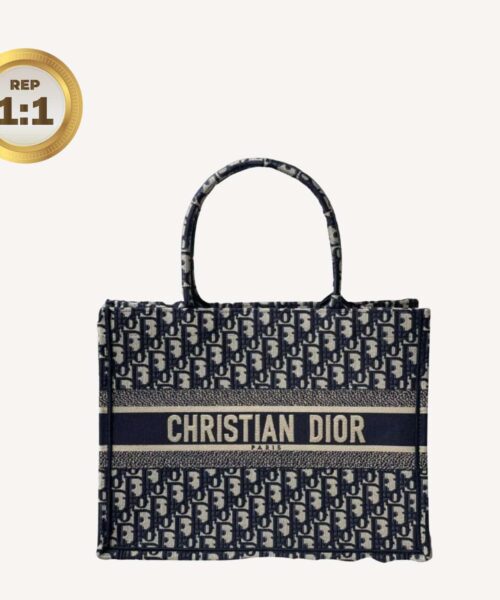 1:1 Replica Christian Dior Medium Dior Book Tote Bag Blue For Women 14in/36cm CD M1296ZRIW_M928