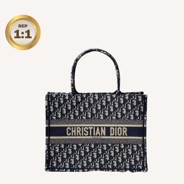 1:1 Replica Christian Dior Medium Dior Book Tote Bag Blue For Women 14in/36cm CD M1296ZRIW_M928