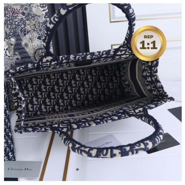 1:1 Replica Christian Dior Medium Dior Book Tote Bag Blue For Women 14in/36cm CD M1296ZRIW_M928