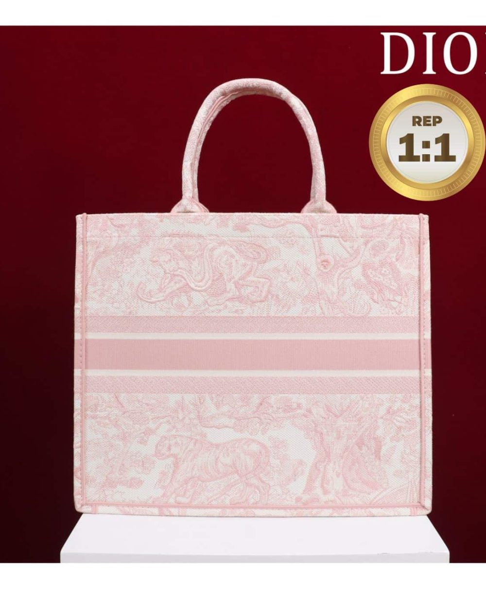 1:1 Replica Christian Dior Medium Dior Book Tote Pink For Women 36cm
