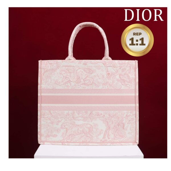 1:1 Replica Christian Dior Medium Dior Book Tote Pink For Women 36cm