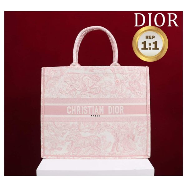 1:1 Replica Christian Dior Medium Dior Book Tote Pink For Women 36cm