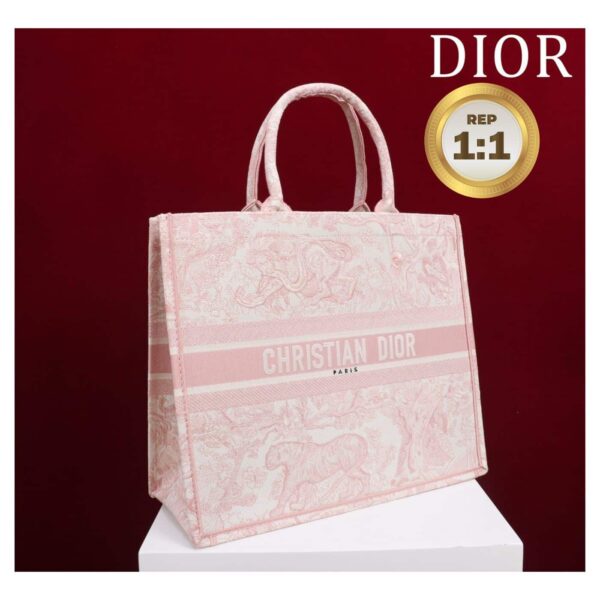 1:1 Replica Christian Dior Medium Dior Book Tote Pink For Women 36cm
