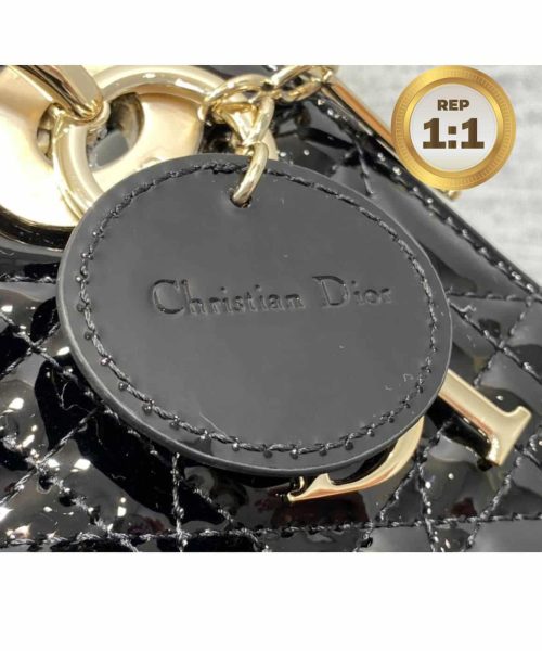 1:1 Replica Christian Dior Mini Lady Dior Bag Black For Women 17cm